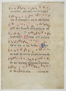 Bifolium de um antifonário, italiano, século XIV. de Unbekannt