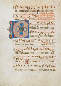 Bifolium com inicial C, de um antifonário, italiano, ca. 1320. de Unbekannt