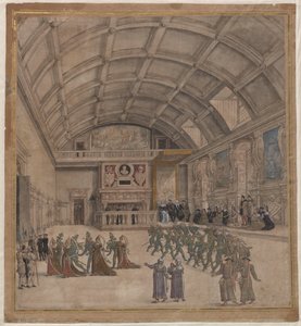 Palácio Binche durante as celebrações em agosto de 1549, 1549. de Unbekannt