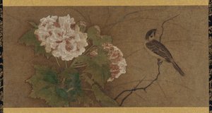 Pássaro e flores, período Muromachi, século XV-XVI. de Unbekannt