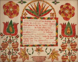 Certidão de Nascimento e Batismo, 1822. de Unbekannt