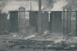 Alto-fornos na Bell Bros. Iron Works, Middlesborough, 1910 de Unbekannt