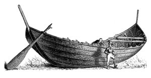 Barco para quatorze pares de remos, encontrado em Nydam, Jutlândia, 1892 de Unbekannt