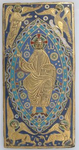 Placa de capa de livro com Cristo em Majestade, francês, ca. 1200. de Unbekannt
