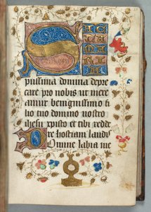 Livro de Horas de Uso de Metz: Fol. 27r, Iniciais decoradas, c. 1440 de Unbekannt