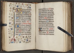 Livro de Horas, c.1450 (tinta sobre gelatina) de Unbekannt