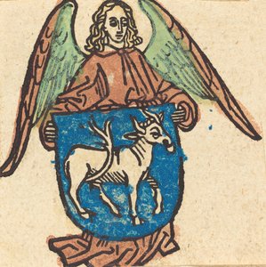 Bookplate de Hilprand Brandenburg de Bibrach, em ou após 1500. de Unbekannt