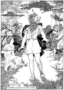 Parte inferior na cena de William Shakespeares Sonho de uma noite de verão, 1898 de Unbekannt