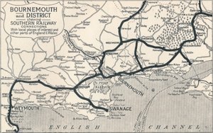 Bournemouth e Distrito, mostrando as conexões da Southern Railway, 1929 de Unbekannt