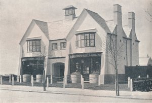 Bournville: duas das lojas da vila, por WA Harvey, c1900 1901-1902 de Unbekannt