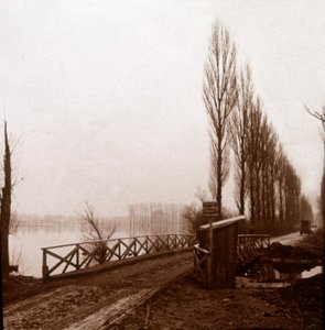 Ponte sobre o rio Ailette, norte da França, c1918 de Unbekannt