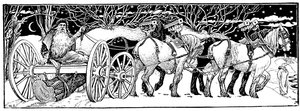 Trazendo para casa o Yule Log, 1883 de Unbekannt