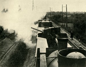Trem blindado da Marinha Britânica, Primeira Guerra Mundial, 1914, c1920. de Unbekannt