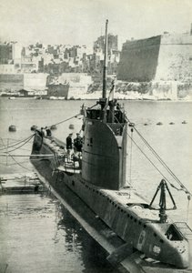 Submarino britânico em Malta, Segunda Guerra Mundial, 1945. de Unbekannt