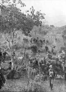 Tropas britânicas no mato nas fronteiras da África Oriental Alemã, Primeira Guerra Mundial, 1915 de Unbekannt