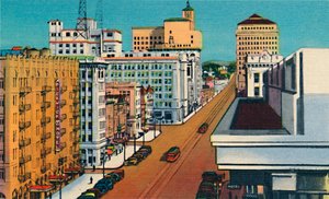 Broadway. San Diego, Califórnia, c1941 de Unbekannt