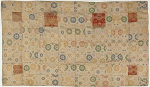 Brocado, seda. Manto de um monge budista, remendado, kesa, período Edo, 1615-1868. de Unbekannt