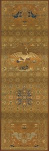 Brocado, seda. Painel oblongo, capa de cadeira, dinastia Qing, século XVIII. de Unbekannt