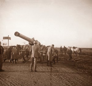 Artilharia pesada quebrada, Somme, norte da França, c1914-c1918 de Unbekannt