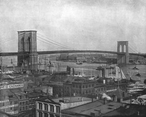 Ponte de Brooklyn, Nova York, EUA, c1900. de Unbekannt