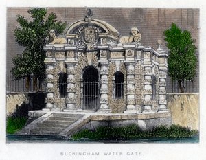 Portão de água de Buckingham, Strand, Londres, c1850 de Unbekannt