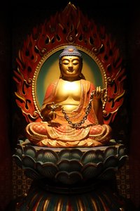 Templo de Relíquias do Buda Dente em Chinatown. Estátua de Buda, 20160818, Singapura, Singapura de Unbekannt
