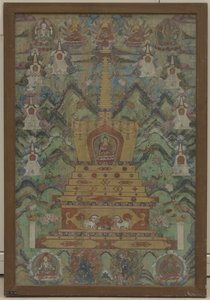 Buda Dentro de uma Stupa, século 16-17. de Unbekannt