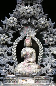 Buda em Templo Dourado, Patan, Nepal de Unbekannt