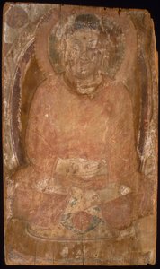 Buda com auréola e corpo flamejante Mandorla, século VI a VII. de Unbekannt