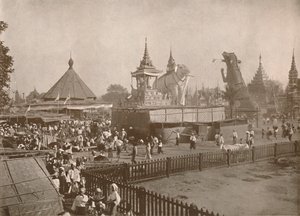 Cena de criação budista. - Um Phoongyi-byan, 1900. de Unbekannt