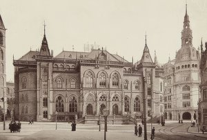Edifício da bolsa de valores em Bremen. Por volta de 1900 de Unbekannt