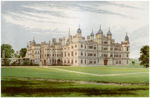 Burghley House, Lincolnshire, casa do Marquês de Exeter, c1880 de Unbekannt