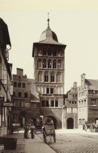 Portão do castelo de Lübeck. Por volta de 1900 de Unbekannt