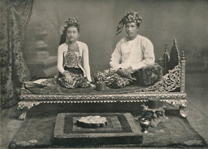 Príncipe e princesa birmaneses, 1900. de Unbekannt