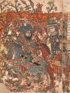Missão do Burzuya Folio 5v, 6r de um Kalila Wa Dimna de Bidpai, século XVIII. de Unbekannt