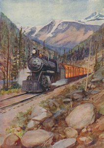 Trem de RCP nas Montanhas Rochosas, 1924 de Unbekannt