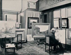 C. Cazin em seu estúdio, c1897 de Unbekannt