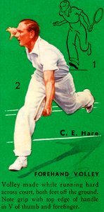 Lebre do CE - voleio do forehand, c1935. de Unbekannt