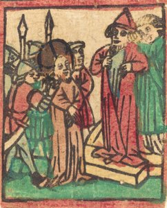 Caifás rasgando suas roupas, provavelmente 1449. de Unbekannt
