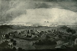 Cairo e as pirâmides, início do século XIX, 1901. de Unbekannt