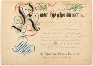 Caligrafia de Unbekannt