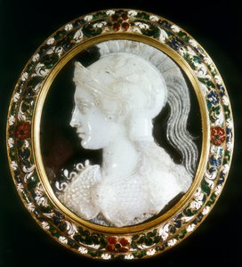 Cameo de Minerva, deusa romana da sabedoria de Unbekannt