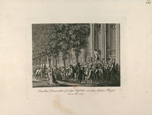 Camille Desmoulins nos Jardins do Palais Royal, c. 1797-1800. de Unbekannt