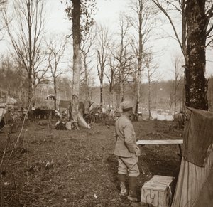 Acampamento, Genicourt, norte da França, c1914-c1918 de Unbekannt