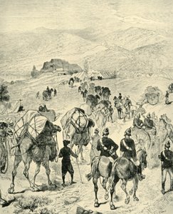 Acampamento do general Roberts em Thal, no rio Kuram, 1901. de Unbekannt