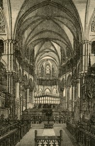 Catedral de Canterbury - o coro, 1898. de Unbekannt