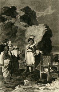 Canuto reprovando seus cortesãos, do século XVIII ao XIX. de Unbekannt