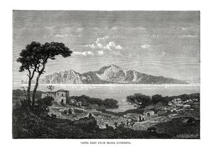 Capri visto de Massa Lubrense, Itália, 1879 de Unbekannt