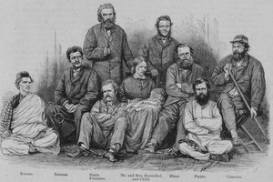 Capitão Cameron e os outros cativos da Abissínia, c1864. de Unbekannt