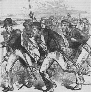 Capitão Money liderando os Blue-Jackets, c1880 de Unbekannt